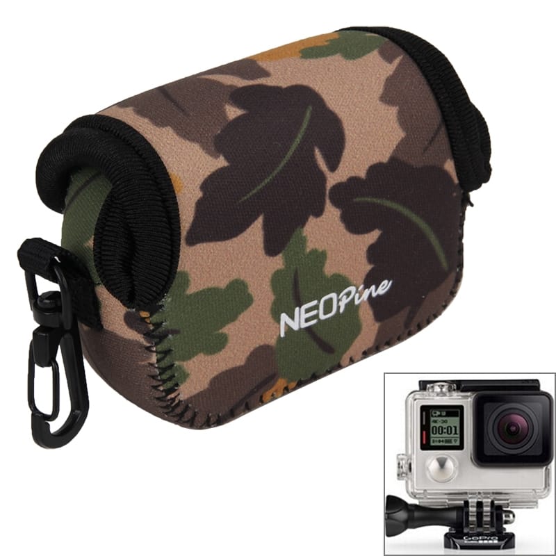 NEOPine GN-7 Camouflage Pattern Neoprene Inner Protective Bag Camera Pouch for GoPro Hero4 /3+ /3 (Style3)
