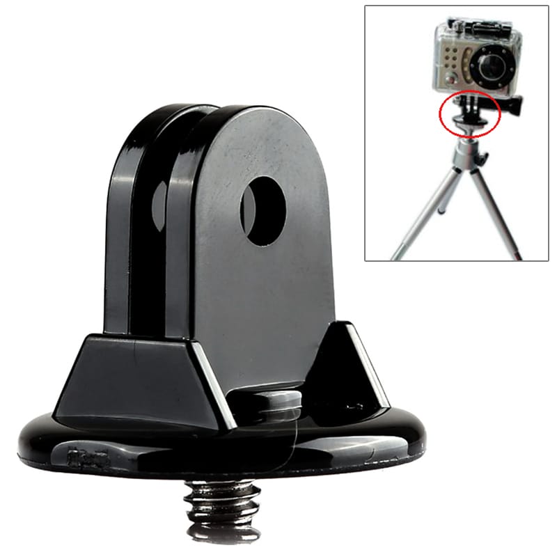 Mini Tripod Screw Mount Adapter Monopod for GoPro Hero 4 / 3+ / 3 / 2 / 1 (Black)