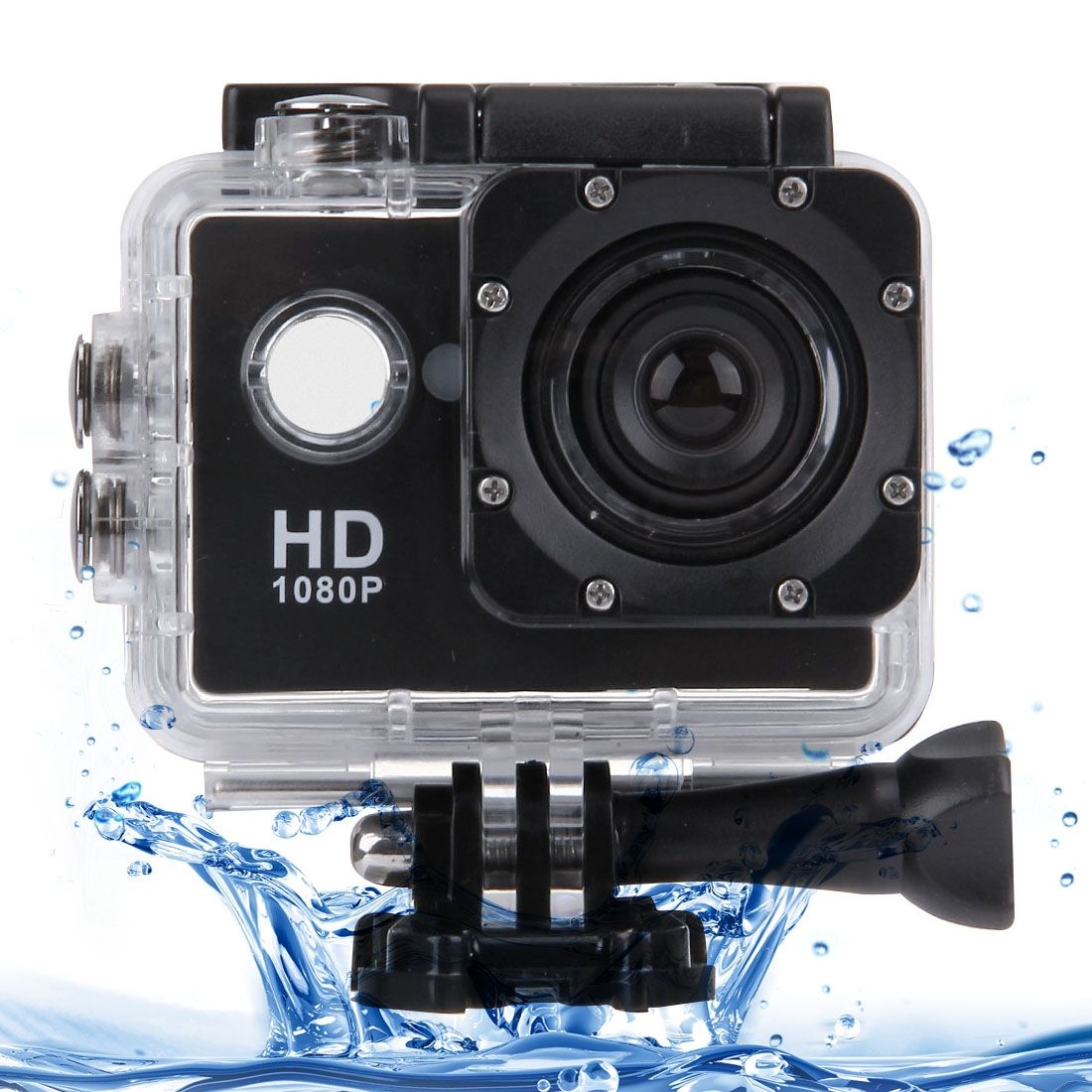 A7 HD 1080P 2.0 inch LCD Screen Sports Camcorder with Waterproof Case, 30m Waterproof (Black)