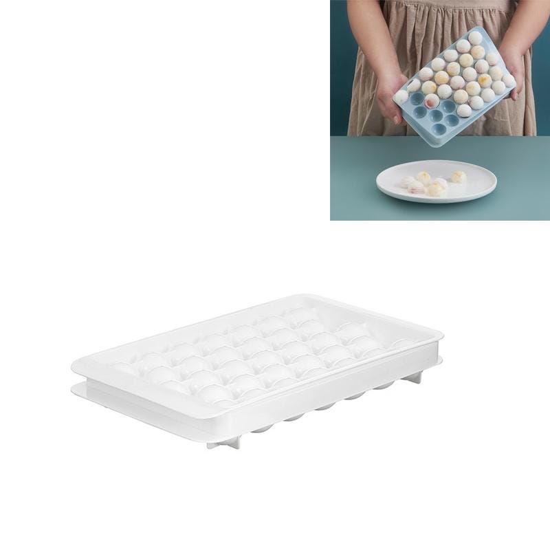 Creative Home Refrigerator Ice Box Ice Lattice Spherical Ice Cube Mould (White)