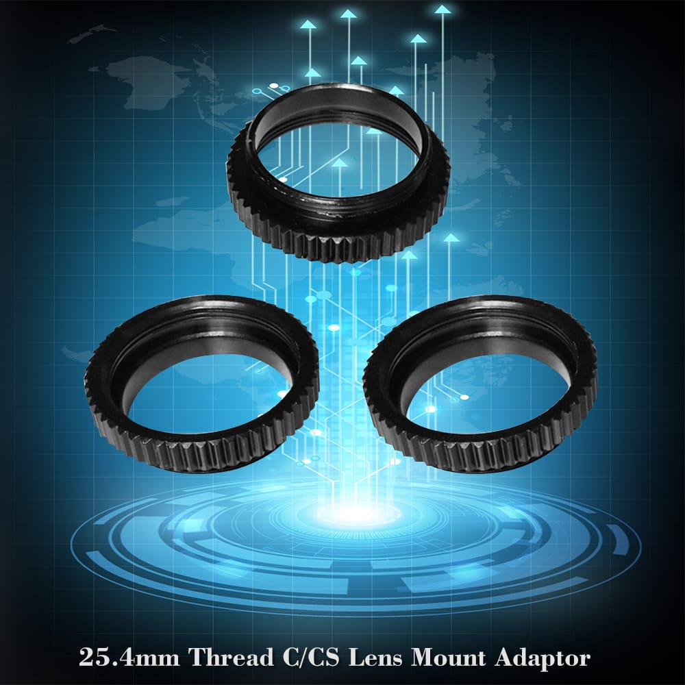 3PCS/Lot Metal 5mm C to CS Mount Adapter 25.4mm Thread C/CS