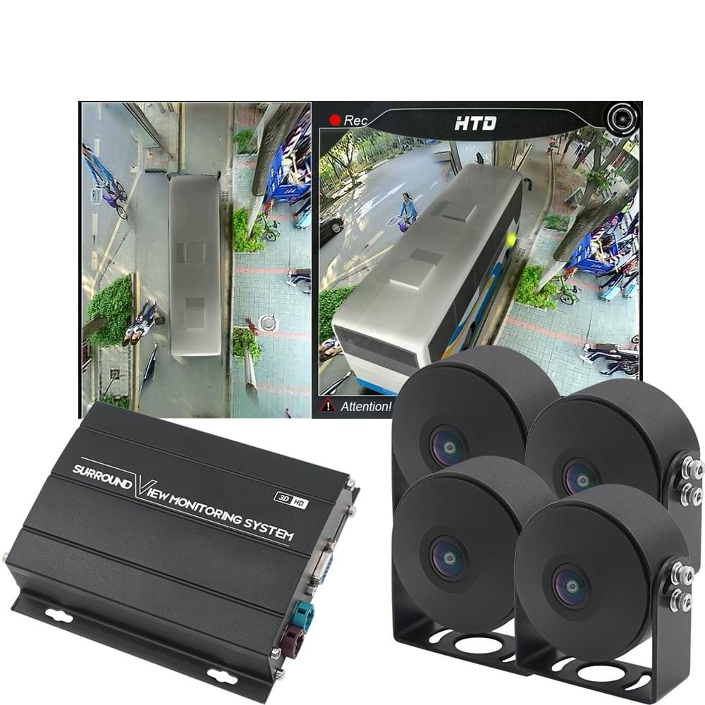 DV360-3DC 360 Seamless Surround View Digital Video Recorder  Bus DVR, Support TF Card / Parking Video with Adjustable Angle 4 Cameras