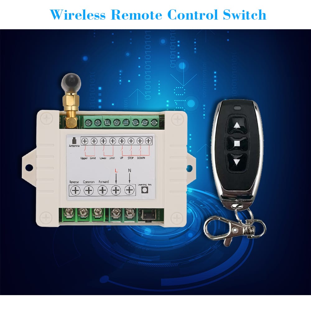 AC85-250V 10A 2CH 433Mhz Motor Remote Control Switch Motor - 2