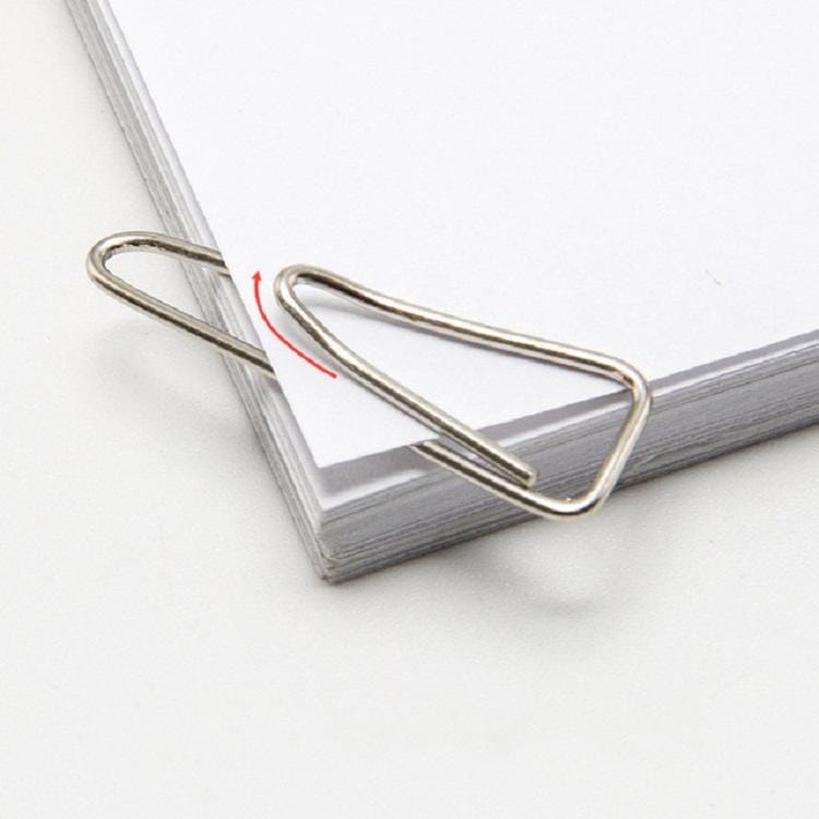 12 PCS 100 Pieces/Box Deli 0051 Metal Triangle Paper Clip Paper Clip Thickened Electroplating Is Not Easy To Rust