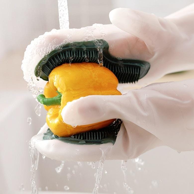 5 PCS Dishwashing Gloves Non-Oily Kitchen Waterproof Housework Wipes, Random Color Delivery, Style:Magic Brush Gloves