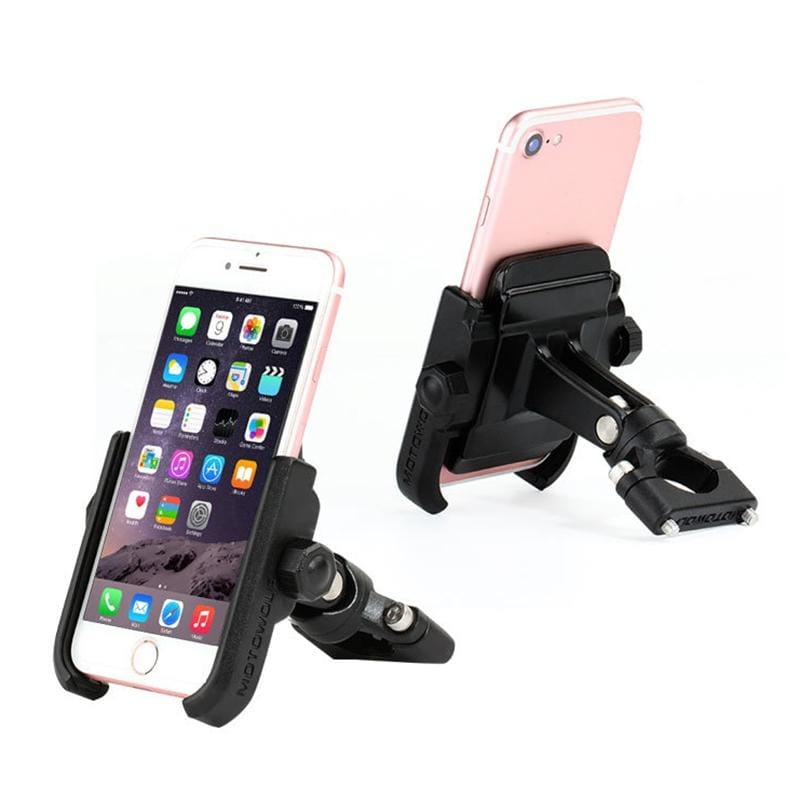 Motorcycle Handlebar Aluminum Alloy Phone Bracket, Suitable for 4-6 inch Device (Silver)