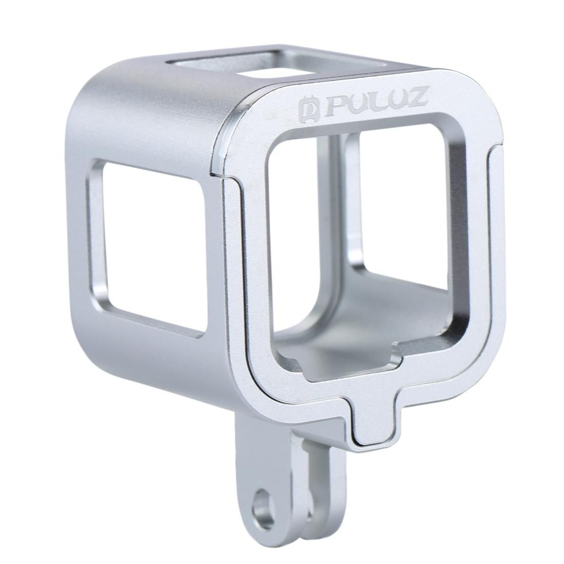 PULUZ Housing Shell CNC Aluminum Alloy Protective Cage with Insurance Frame for GoPro HERO5 Session /HERO4 Session /HERO Session (Silver)
