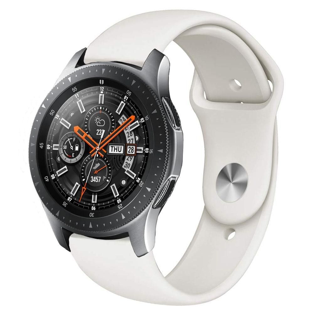 Monochrome Silicone Strap for Samsung Galaxy Watch Active 2 22mm (creamy whitee)