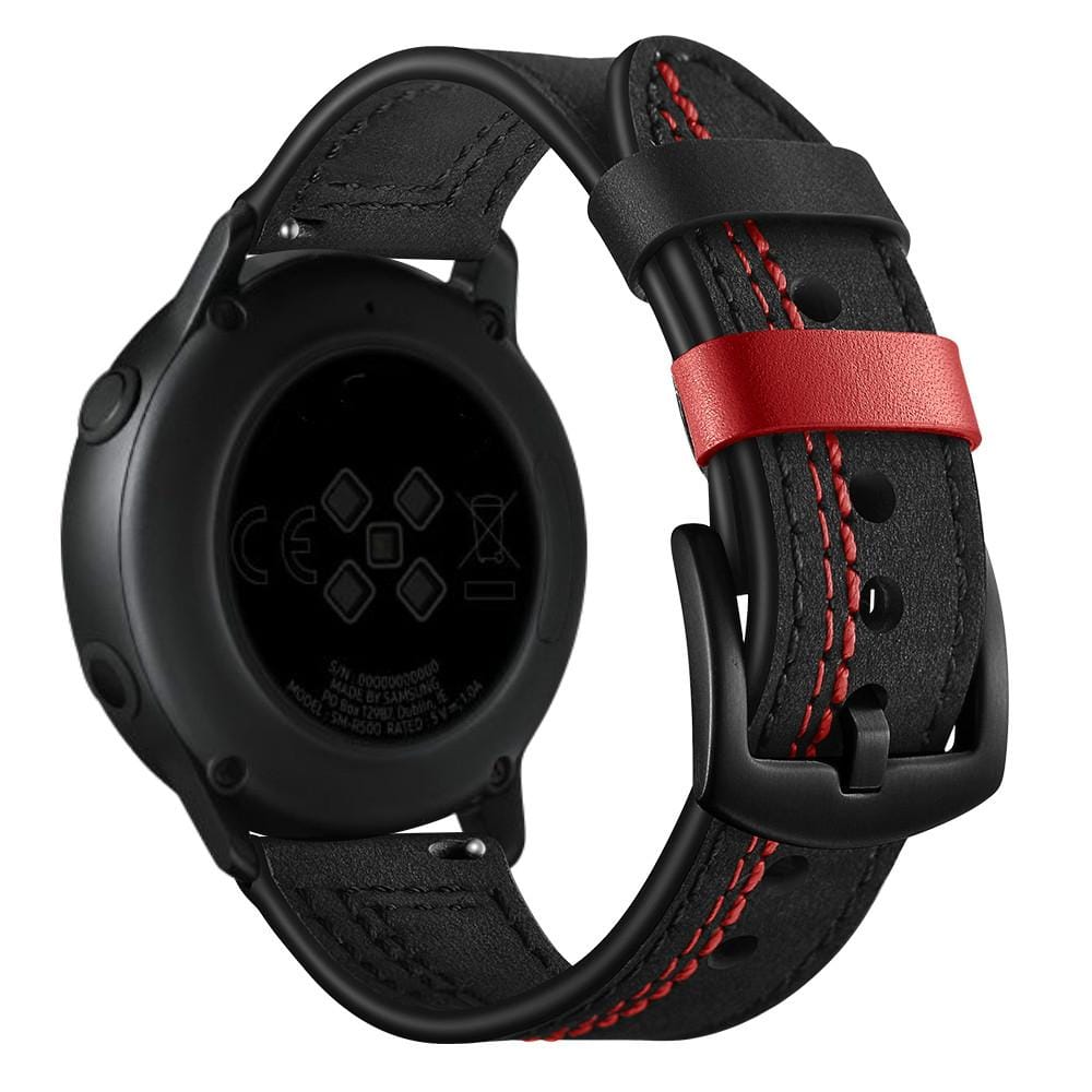22mm For Huawei Watch GT2e / GT2 46mm Zigzag Leather Strap (Black)