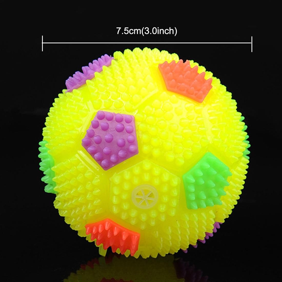 Dog Toy Balls for Pets Color Pet Flashing Ball Glowing Elastic Ball Dog Toy Ball Rubber Acoustic Mimo Bite Toys , Large Size,Random Color Shape Delivery