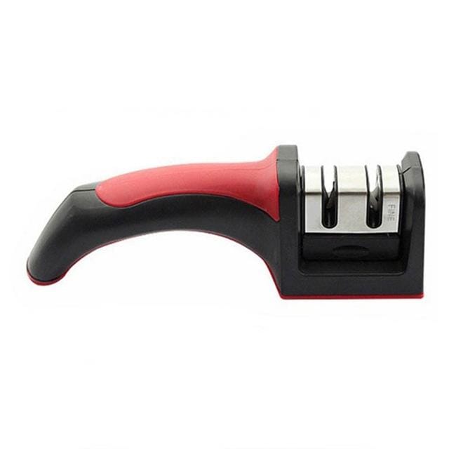 Ceramics Knife Sharpener with Square Handle (Red)