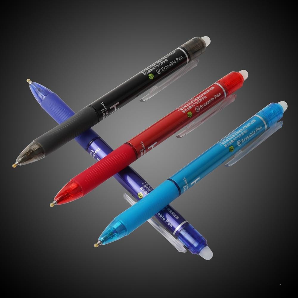 Press Type Gel Pen Needle Head Temperature Control Erasable Pen, Written:Imitation Pin Type 0.7 (Blue)