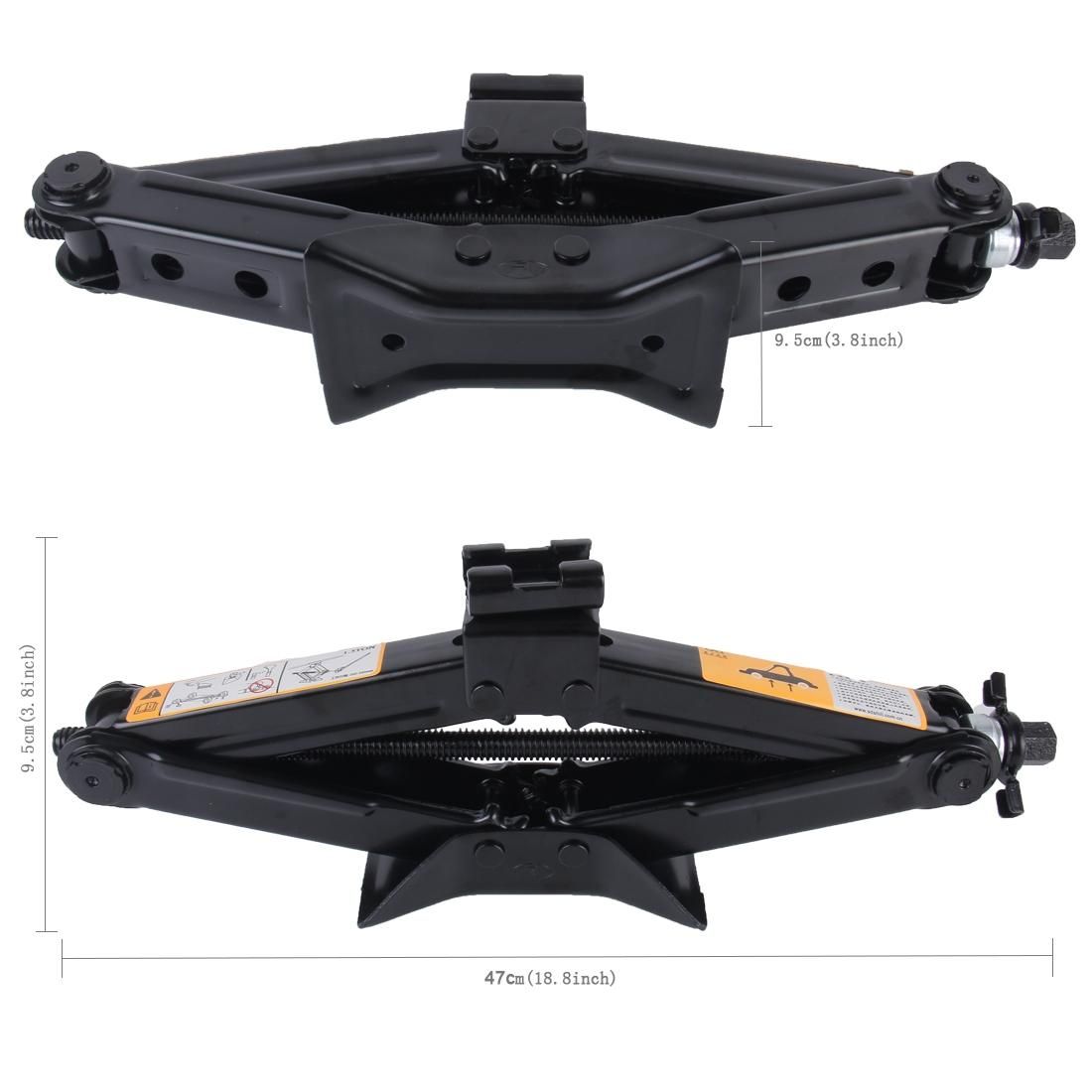 Upright ST-112C Heavy Duty Stabilizer Scissor Jack with Handle Lift Levelers 4000 Pound  Capacity Each - 9.8 to 44.2 CM Range