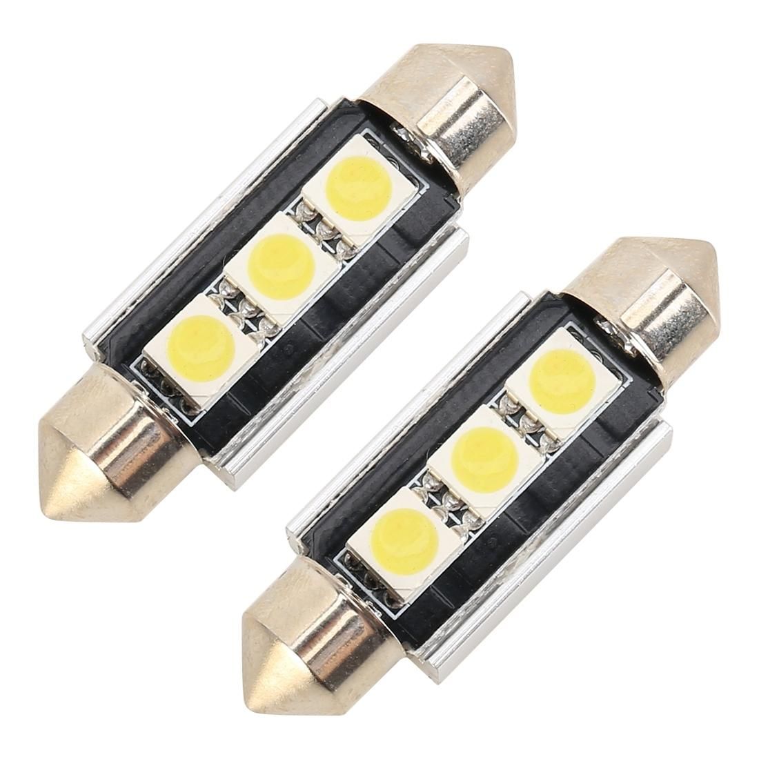 10 PCS 39mm DC12V / 1.7W / 7000K / 70LM 3LEDs SMD-5050 Car Reading Lamp (White Light)