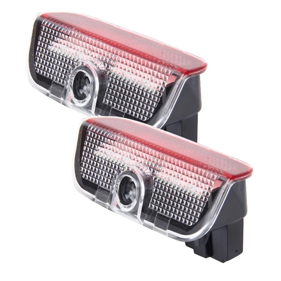 2 PCS LED Car Door Welcome Logo Car Brand 3D Shadow Light for Skoda