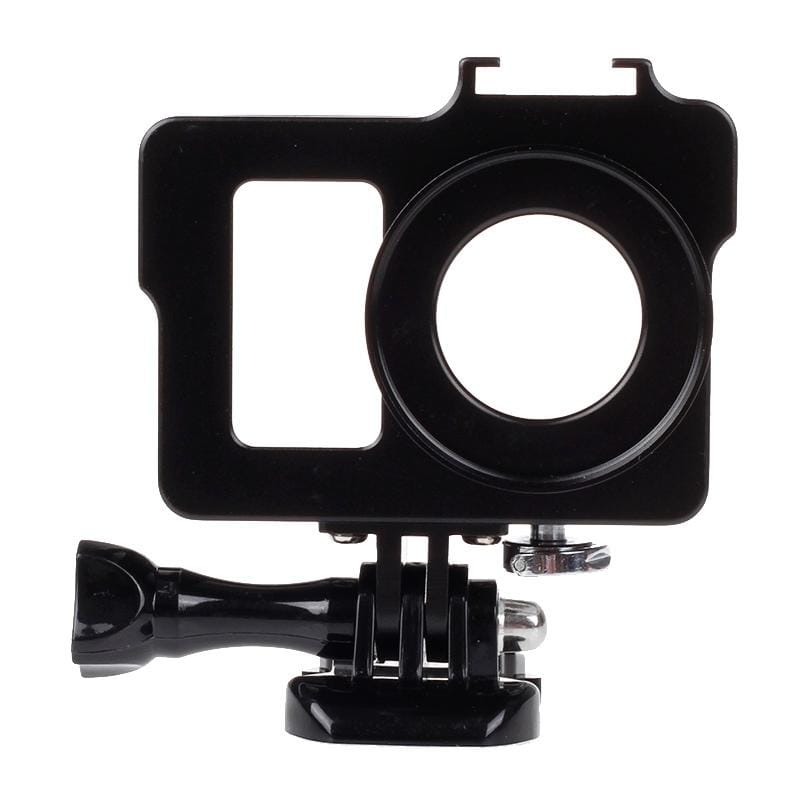 Housing Shell Metal Protective Cage with Basic Mount + Screw + UV Lens Filter for Xiaoyi (Red)