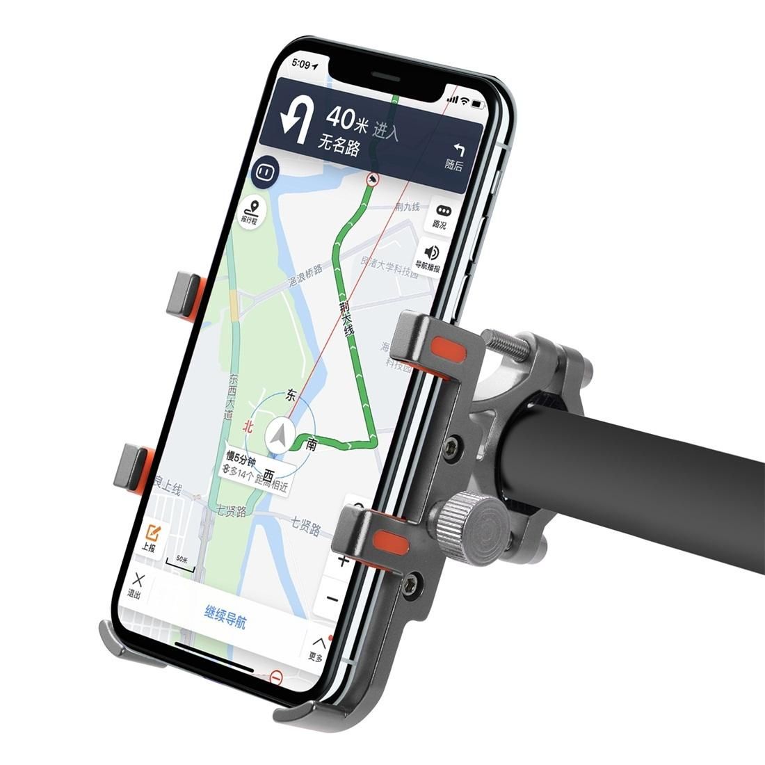 MPB-91 Motorcycle Six Claws Aluminium Alloy Mobile Phone Holder Bracket (Steel Color)