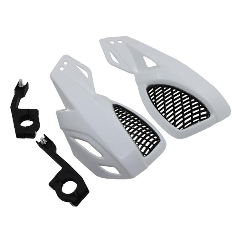 24CM Motorcycle Handguard Hand Guard Protector for Kawasaki Suzuki Honda Yamaha Moto Dirt Bike ATVS With Mount Kit (White)