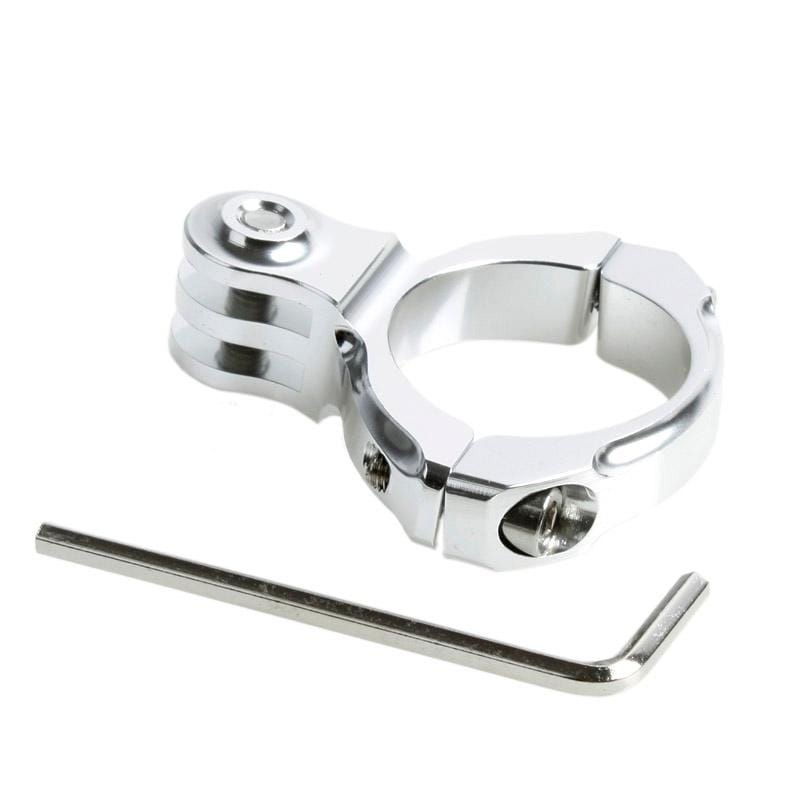 TMC HR87 Bike Aluminum Handle Bar Standard Mount for GoPro HERO6 /5 /5 Session /4 Session /4 /3+ /3 /2 /1, Xiaoyi and Other Action Cameras, Internal Diameter: 31.8mm (Silver)