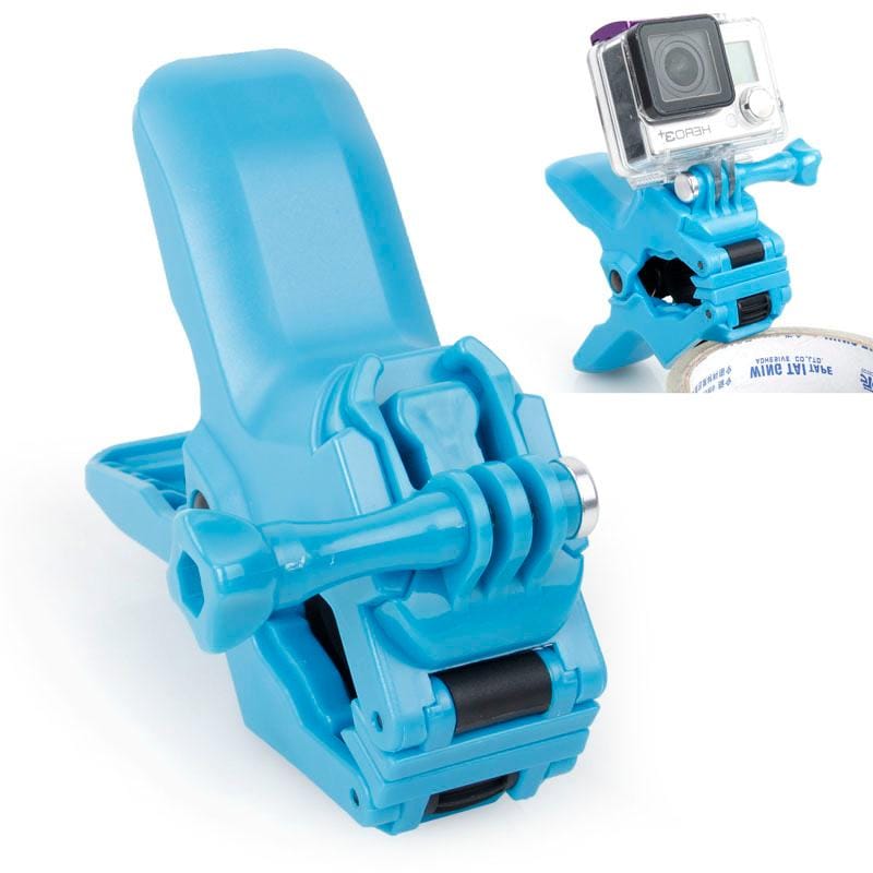 TMC HR219 Jaws Flex Clamp Mount with Buckle & Thumb Screw for GoPro  NEW HERO /HERO6   /5 Session /5 /4 Session /4 /3+ /3 /2 /1, Other Sport Cameras (Blue)