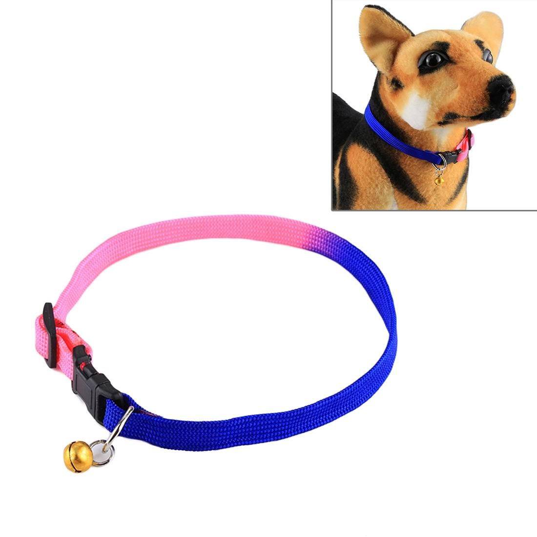 Small Pets Collar Rainbow Ribbon with Bell for Small Dog & Cat, Width: 1cm
