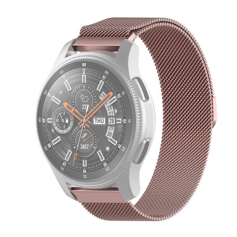 For Honor Magic Watch 2 / Galaxy Active2 Milan Stainless Steel Mesh Strap 22MM (Pink)