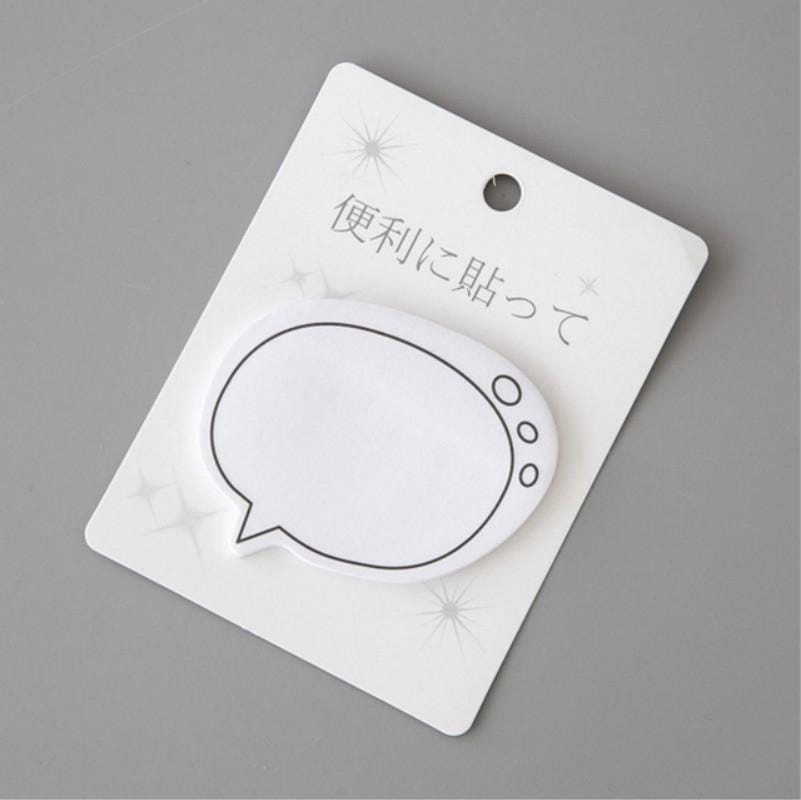 4 PCS Creative Simple Dialog Box Series Post-it Notes Small Account Fresh Messages N Times Posts (Round)