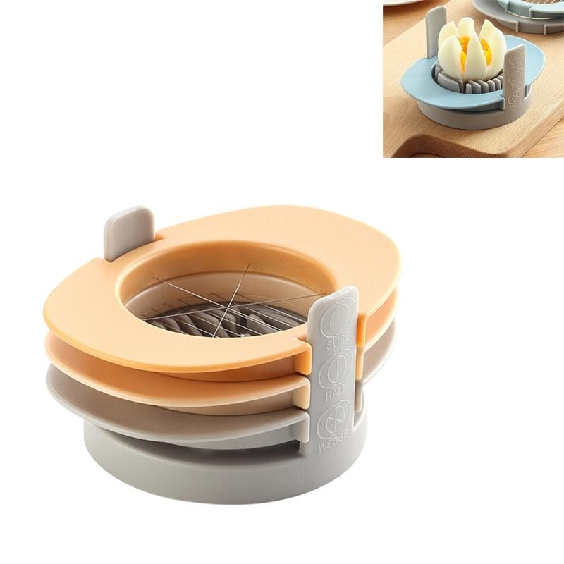 3 in 1 Multifunctional Egg Cutter Half-cut Egg Tool (Orange)
