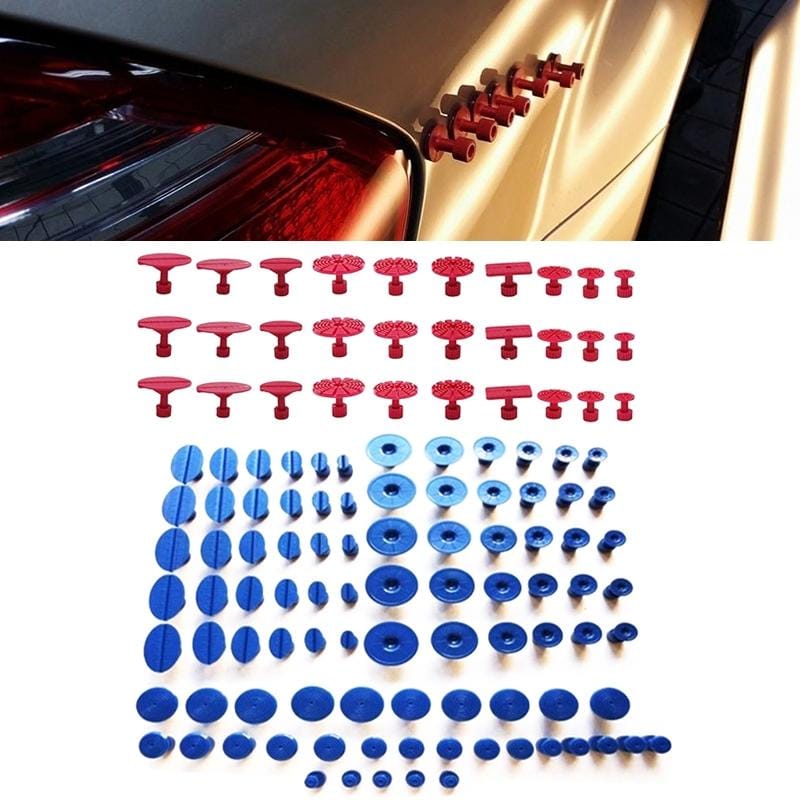 120 PCS Auto PDR Plastic Ding Glue Tabs Paintless Dent Removal Car Repair Tools Kits Glue Puller Sets Tabs PDR Tools