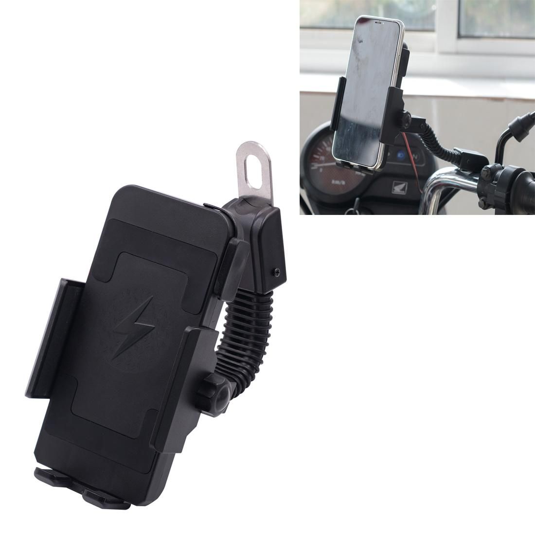 Motorcycle Phone Wireless Charger Holder Qi Fast Charging Bracket Holder