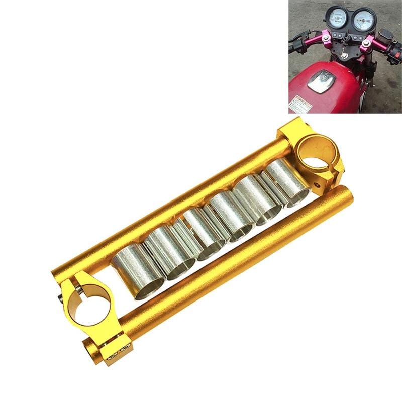 Motorcycle Modification Accessories CNC Handle Bar Grips Set (Gold)