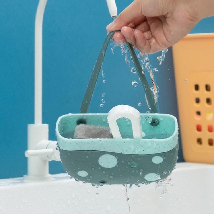 Cheese Shape Sink Hanging Bag Kitchen Sink Storage Supplies Drain Hanging Basket (Mint Green)