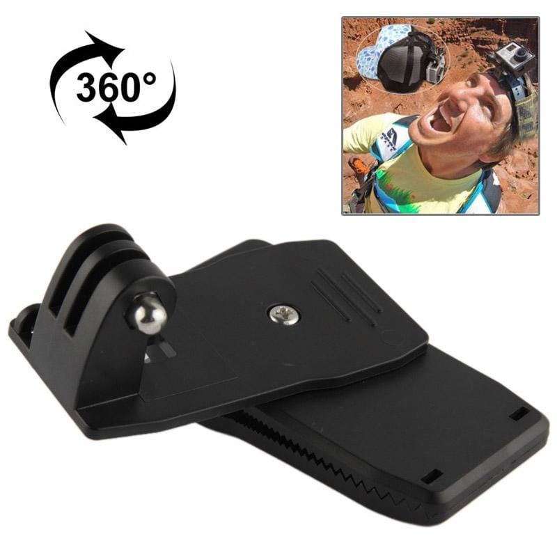 TMC 360 Degree Rotation Backpack Rec-Mounts Clip Clamp Mount for GoPro  NEW HERO /HERO6   /5 Session /5 /4 Session /4 /3+ /3 /2 /1, Other Sport Cameras (Style1)