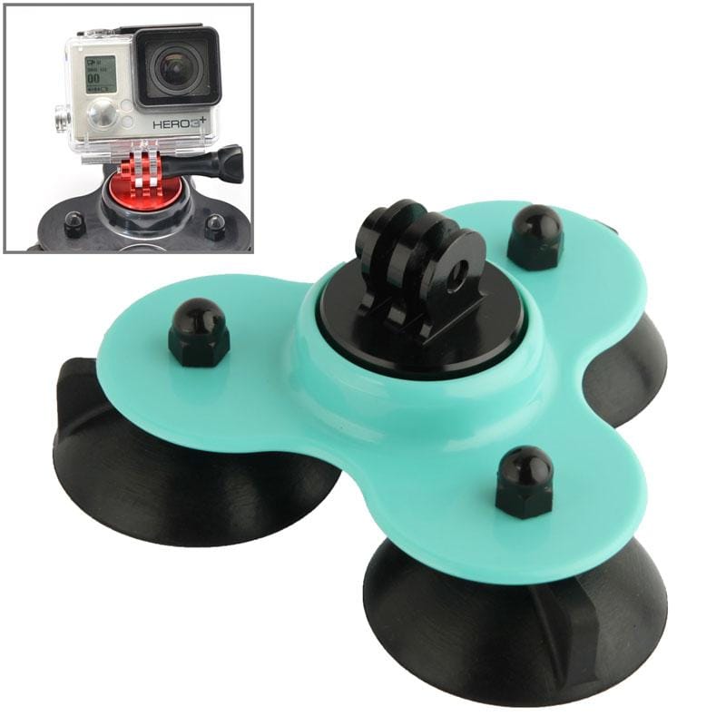 Coyote Style Suction Cup + Tripod Mount + Handle Screw for GoPro HERO9 Black /HERO8 Black /7 /6/ 5 /5 Session /4 /3+ /3 /2 /1, Xiaoyi and Other Action Cameras (Baby Blue)