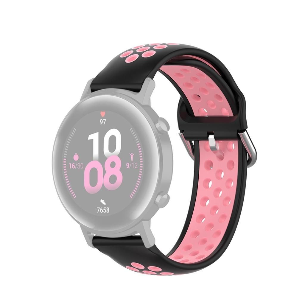 22mm For Huawei Watch GT2e/GT/GT2 46MM Fashion Inner Buckle Silicone Strap (Black pink)