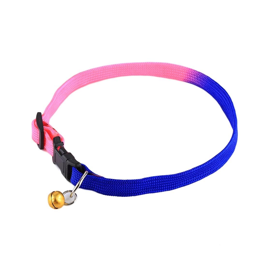 Small Pets Collar Rainbow Ribbon with Bell for Small Dog & Cat, Width: 1cm