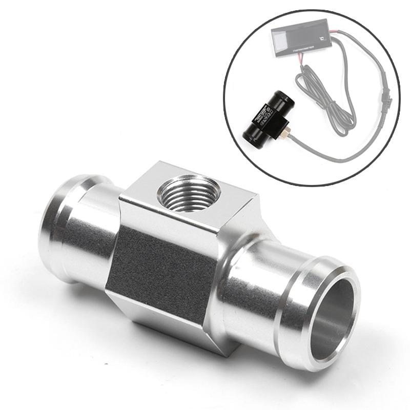 Motorcycle Modification Parts Universal CNC Aluminum Water Temperature Gauge Sensor Joint Transfer Interface, Size: 22mm (Silver)