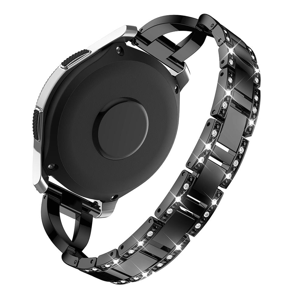 X-shaped Diamond-studded Solid Stainless Steel Wrist Strap Watch Band for Galaxy Watch 46mm (Gold)