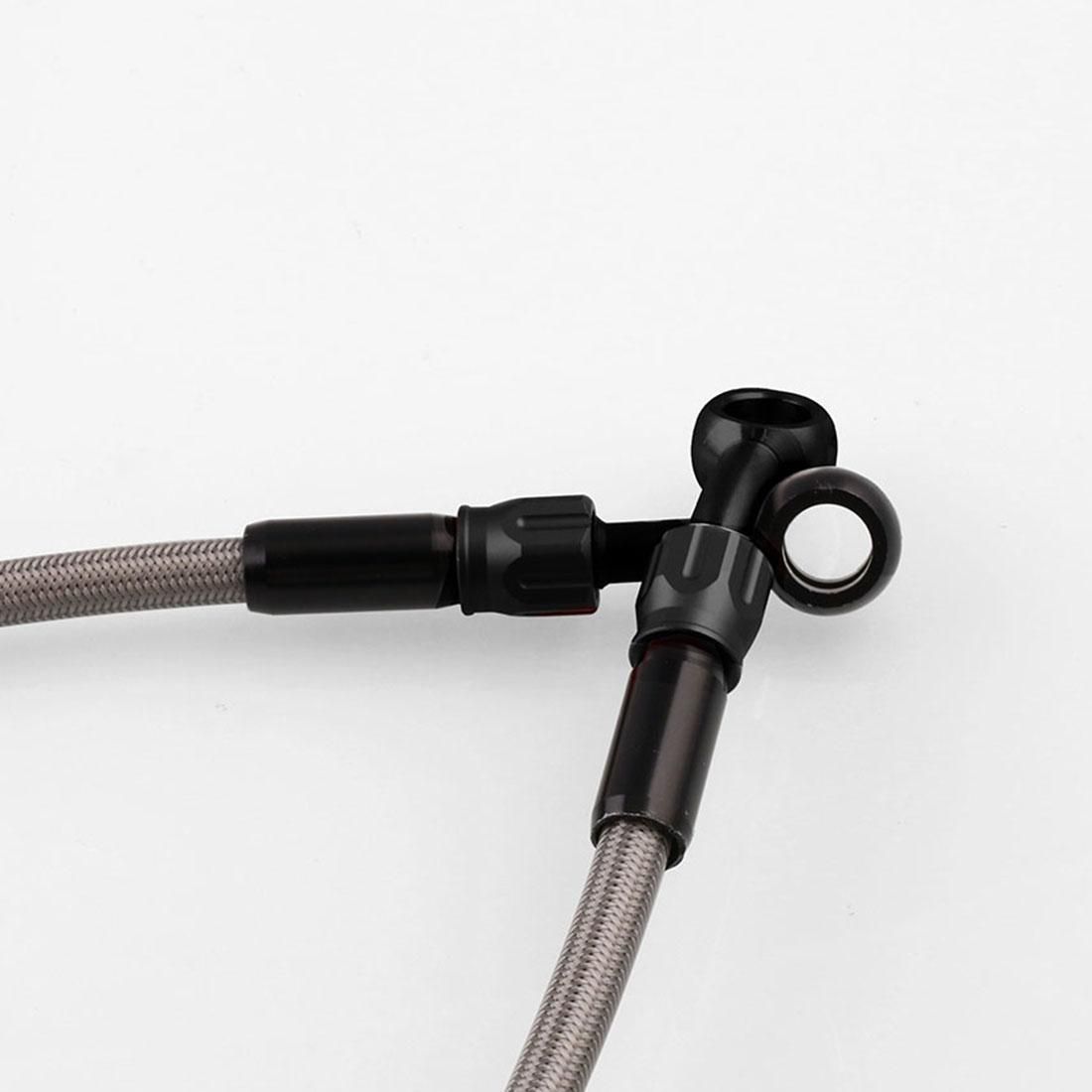 Motorcycle Modified Accessories Universal Steel Wire Braided High Temperature Resistance Brake Hose, Length: 945mm (Black)