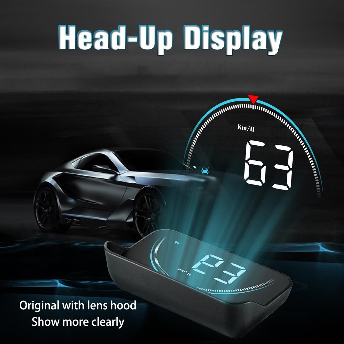 M8 3.5 inch Universal Car OBD2 HUD Vehicle-mounted Head Up Display