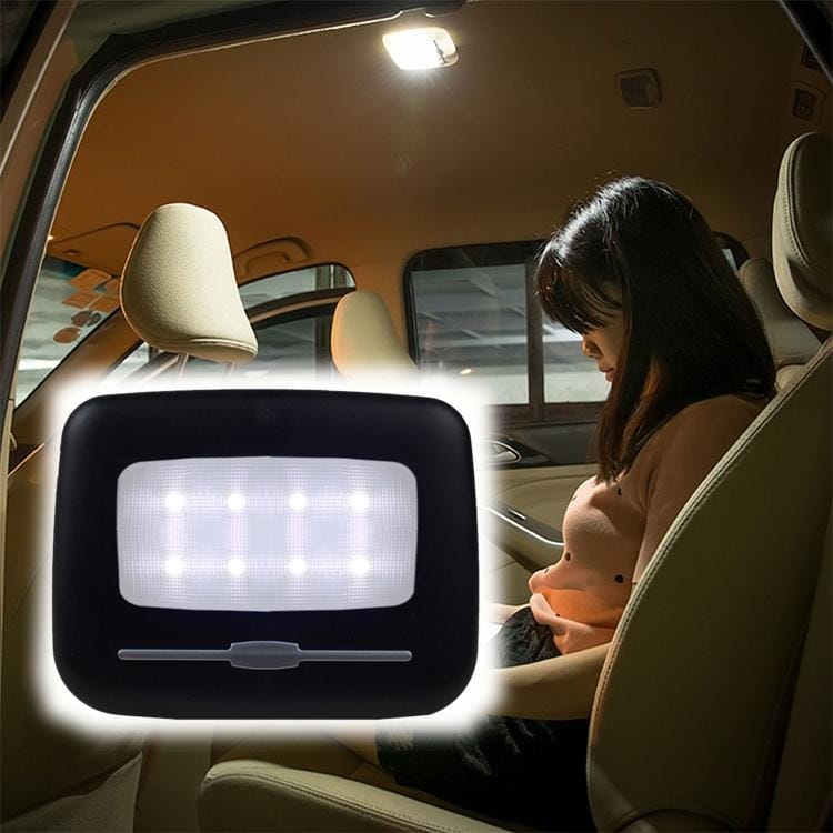 Car Interior Wireless Intelligent Electronic Products Car Reading Lighting Ceiling Lamp LED Night Light, Light Color:White Light (Black)