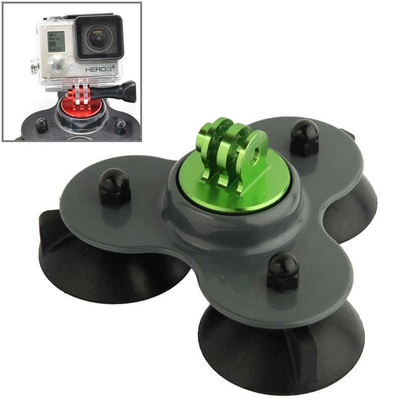 Coyote Style Suction Cup + Tripod Mount + Handle Screw for GoPro HERO9 Black /HERO8 Black /7 /6/ 5 /5 Session /4 /3+ /3 /2 /1, Xiaoyi and Other Action Cameras (Grey)