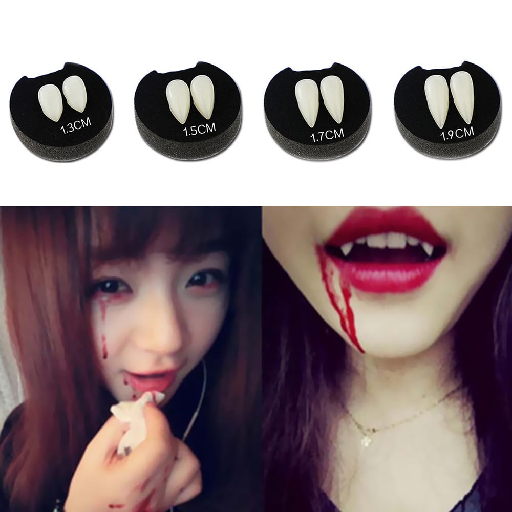 4 Styles Horrific Fun Clown Dress Vampire Teeth Halloween - 1