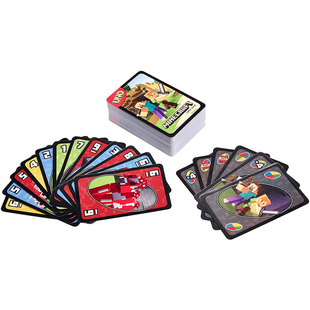 U-NO Card Game M-inecraft Characters Family Friends Party - 112 Cards