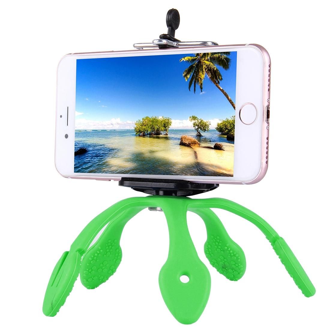Portable Mini Flexible Octopus Camera Tripod Mount Phone Stand Holder (Blue)