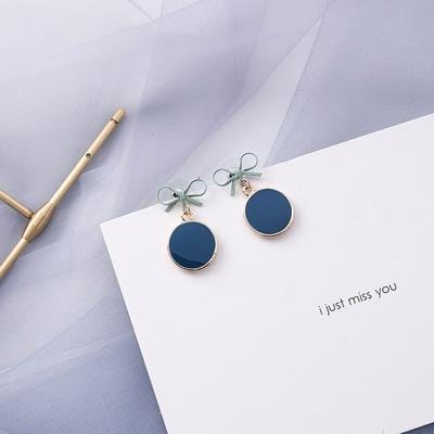 Summer Blue Geometric Acrylic Hollow Drop Earrings for Women Party Beach Jewelry (10616B)