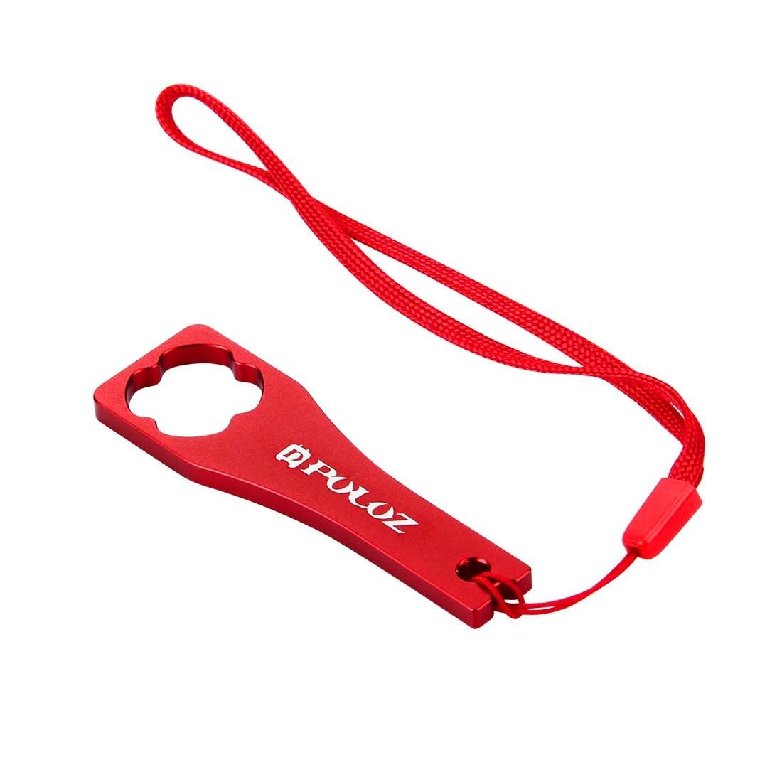 PULUZ CNC Aluminum Alloy Tighten Screw Cap Wrench Tool for GoPro HERO9 Black / HERO8 Black / HERO7 /6 /5 /5 Session /4 Session /4 /3+ /3 /2 /1, Xiaoyi and Other Action Cameras (Red)