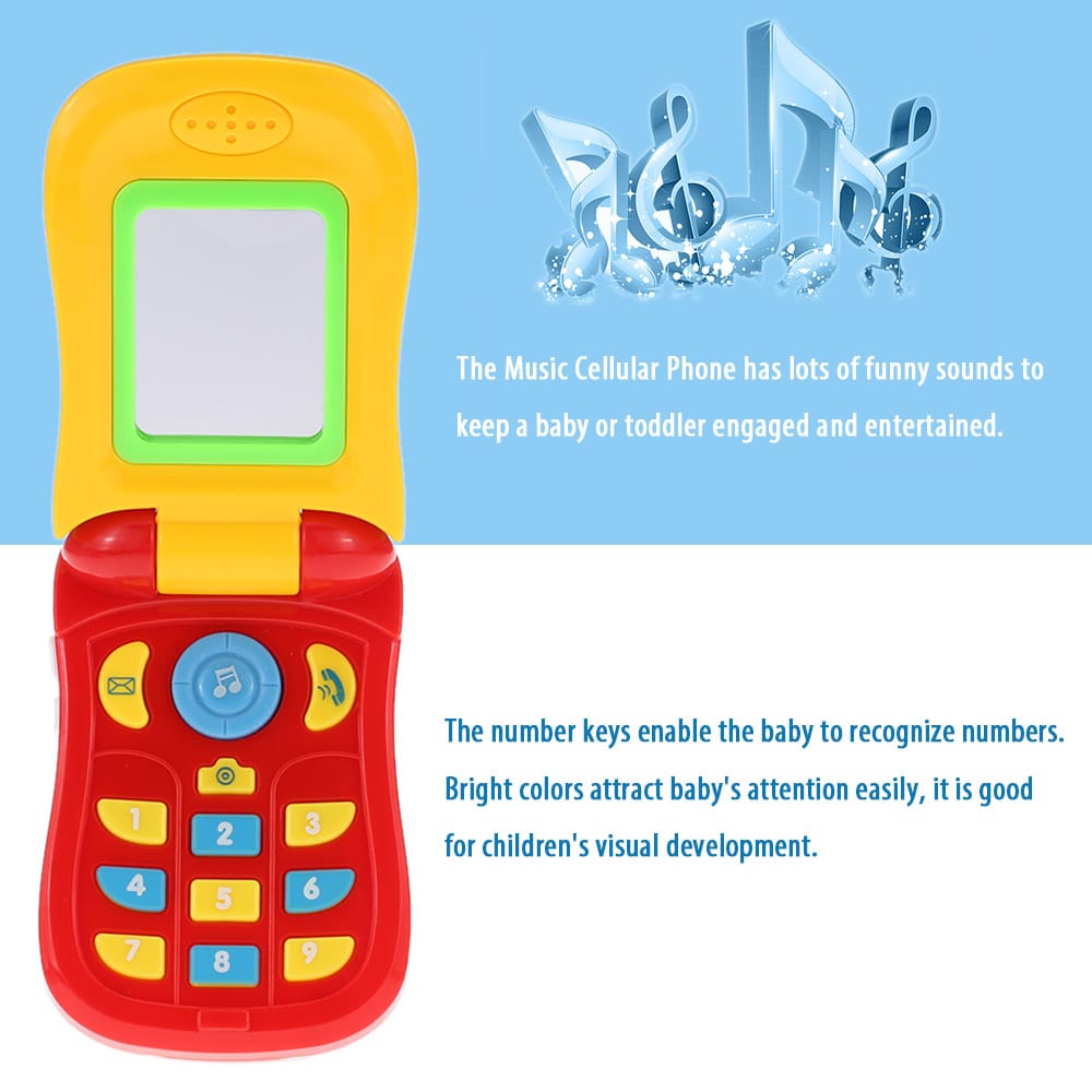 Coolplay Colorful Baby Music Cellular Phone Toy Flip Diary