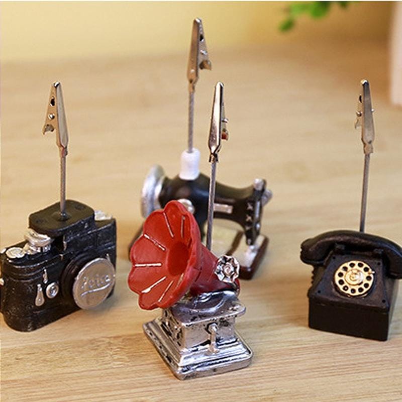 Creative Clips Wedding Party Gift Mini Resin Place Holder Message Folders Photo Clamp Home Decoration (Camera)