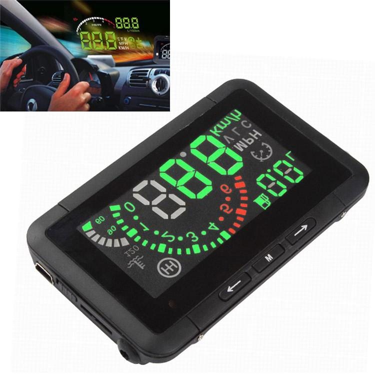 W01 2.4 inch Universal Car HUD Vehicle-mounted Head Up Display Fuel Consumption